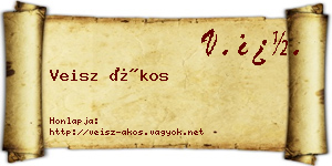 Veisz Ákos névjegykártya